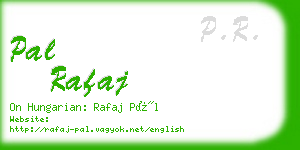 pal rafaj business card